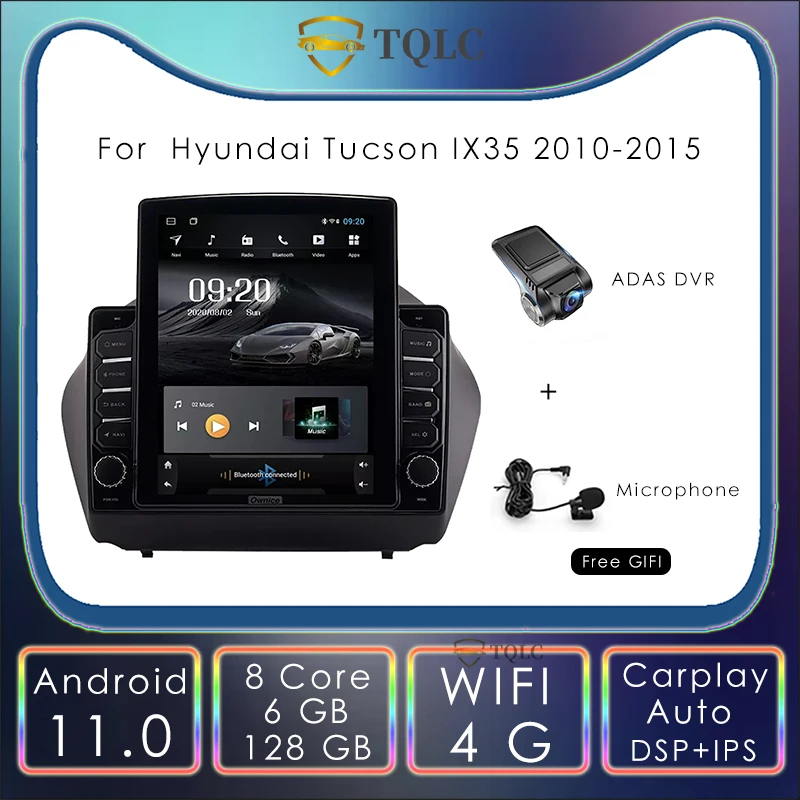 

Автомагнитола на Android 11,0 для Hyundai Tucson IX35, мультимедийный стерео-проигрыватель диагональю 9,7 дюйма в стиле Тесла, 2010-2015