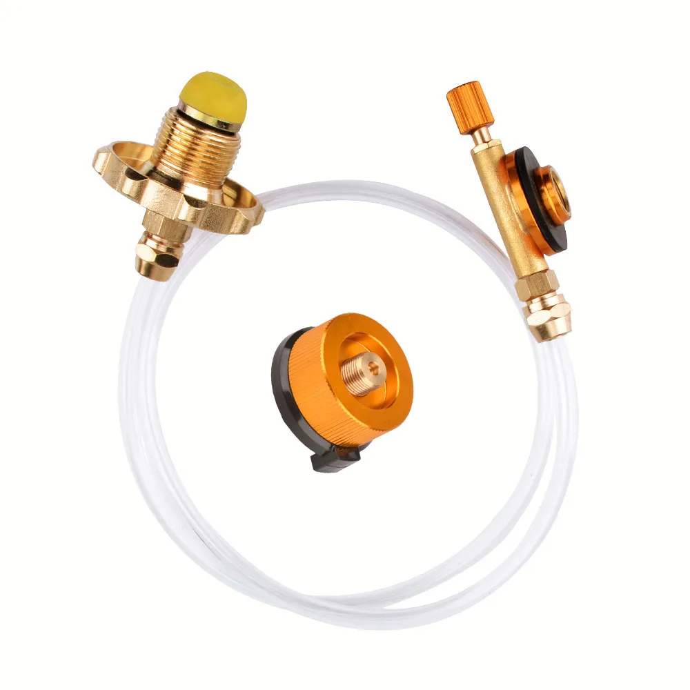 Asia Gas Stove Propane Refill Adapter Gas Tank Connection Line Outdoor Camping Burner Adapter LPG Cylinder Hose Connector