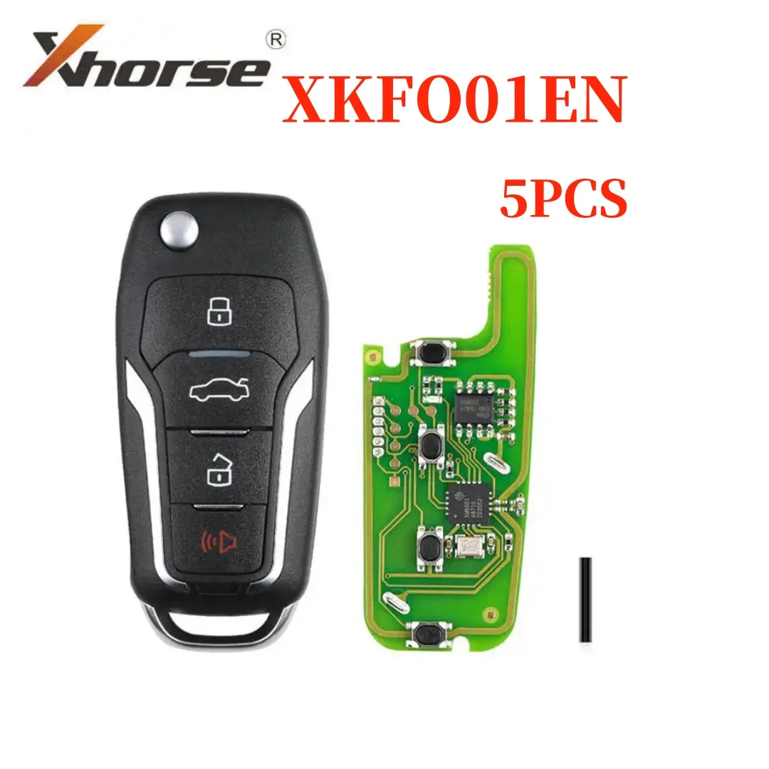 5PCS/LOT Xhorse XKFO01EN Wire Remote Key X013 Series Universal Remote Key Fob 4 Button for Ford Type for VVDI VVDI2 Key Tool