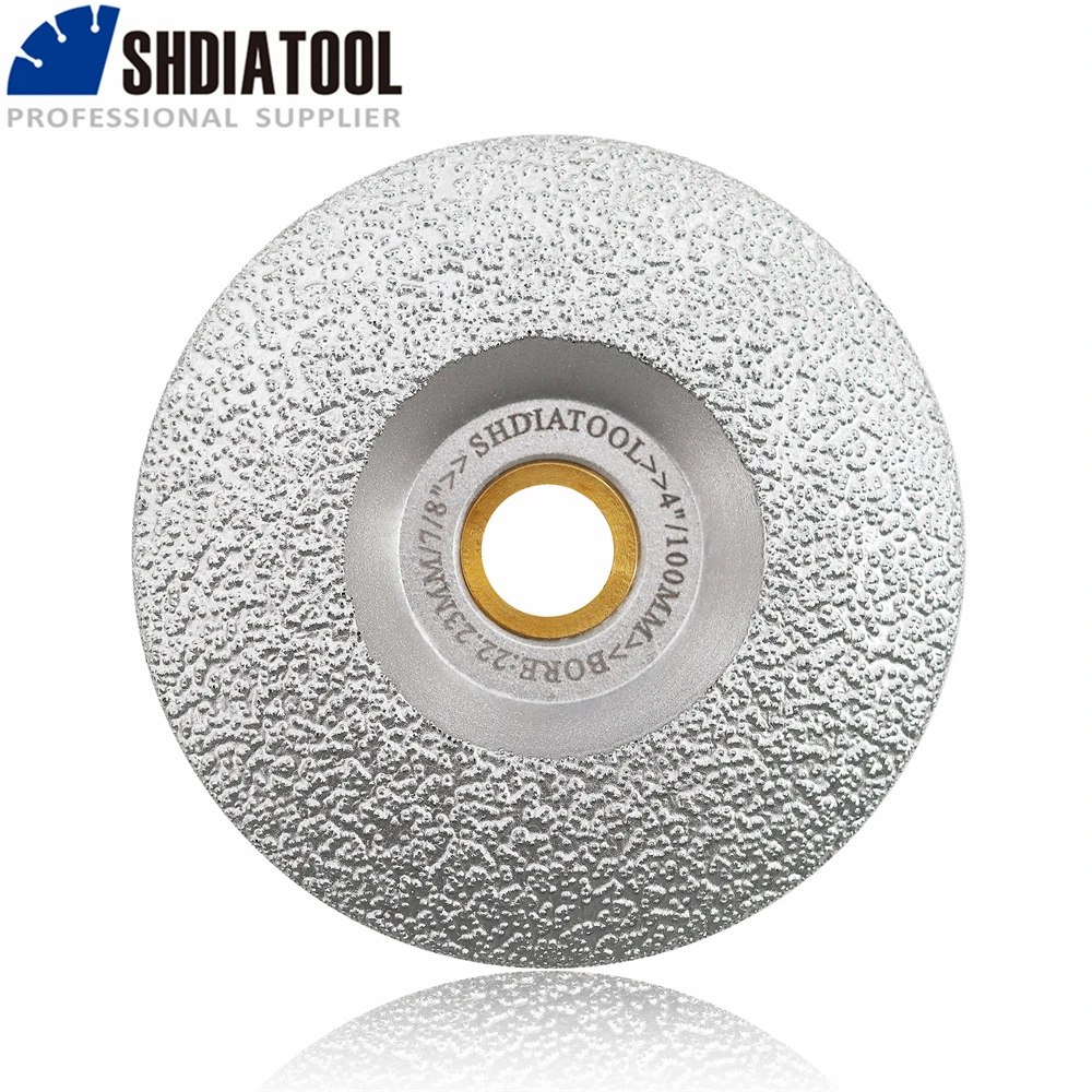 SHDIATOOL 1pc 4inch Diamond Cup Wheel Dia100mm Convex Grinding Wheel Milling Marble Stone Steel Granite Angle Grinder Plate