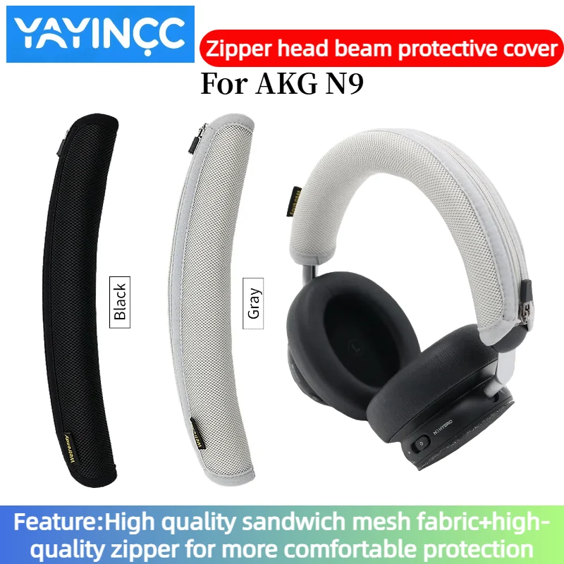 

YAYINCC Headphone Head Beam Cover for AKG N9 Earphone Zipper knitted fabric headband protective cover Advanced feeling