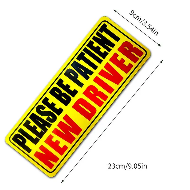 Student Driver Magnet For Car Please Be Patient Student Driver Decal Reflective Novice Driver Sticker Please Be Patient Student