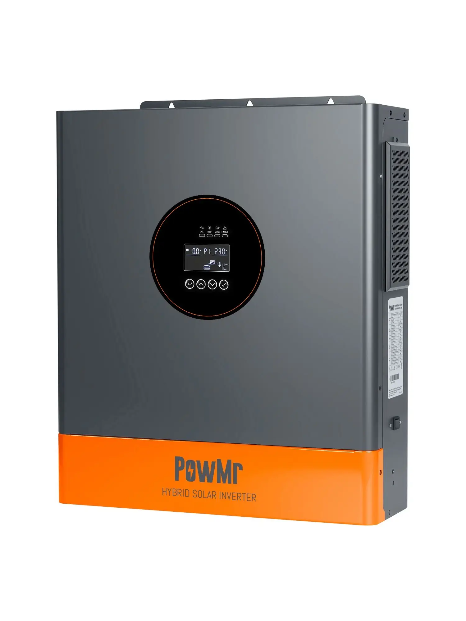 PowMr 12000W 48V Hybrid Solar Wechselrichter mit MPPT 160A Laderegler, Doppel-PV 60-450VDC, 15000W Eingang, Netzunabhängiger Sinus UPS, für Blei- und Lithiumakkus, Haus-Speicher Villa Hütte