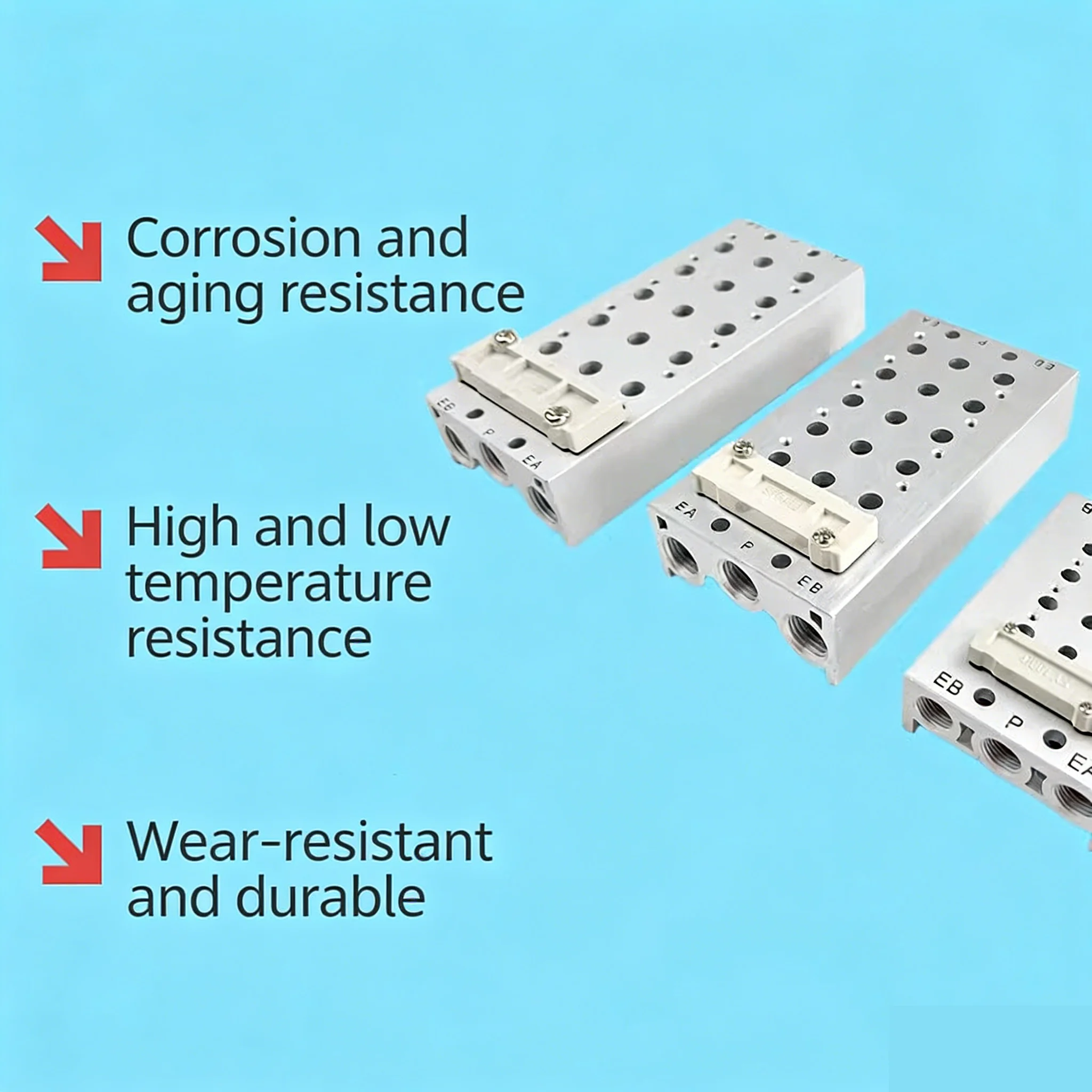 SY Solenoid Valve Base Manifold SY7120/7220-5LZD-02 Installation Seat Valve Seat Link Block Link Plate