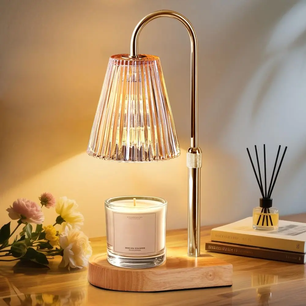 with Timer Dimmer Candle Warmer Lamp Bedroom Home Decor with 2 Bulbs Wax Melt Melter Adjustable Height Aromatherapy Lamp