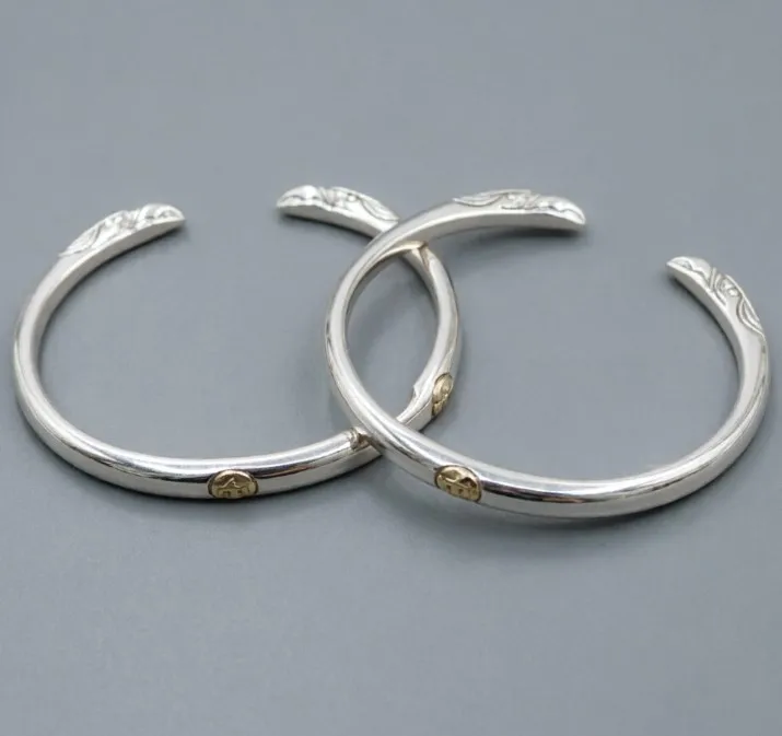 

Japanese punk style trendy stylish sterling silver men's and women's feather fashion flying bird bracelet 925 silver bracelet