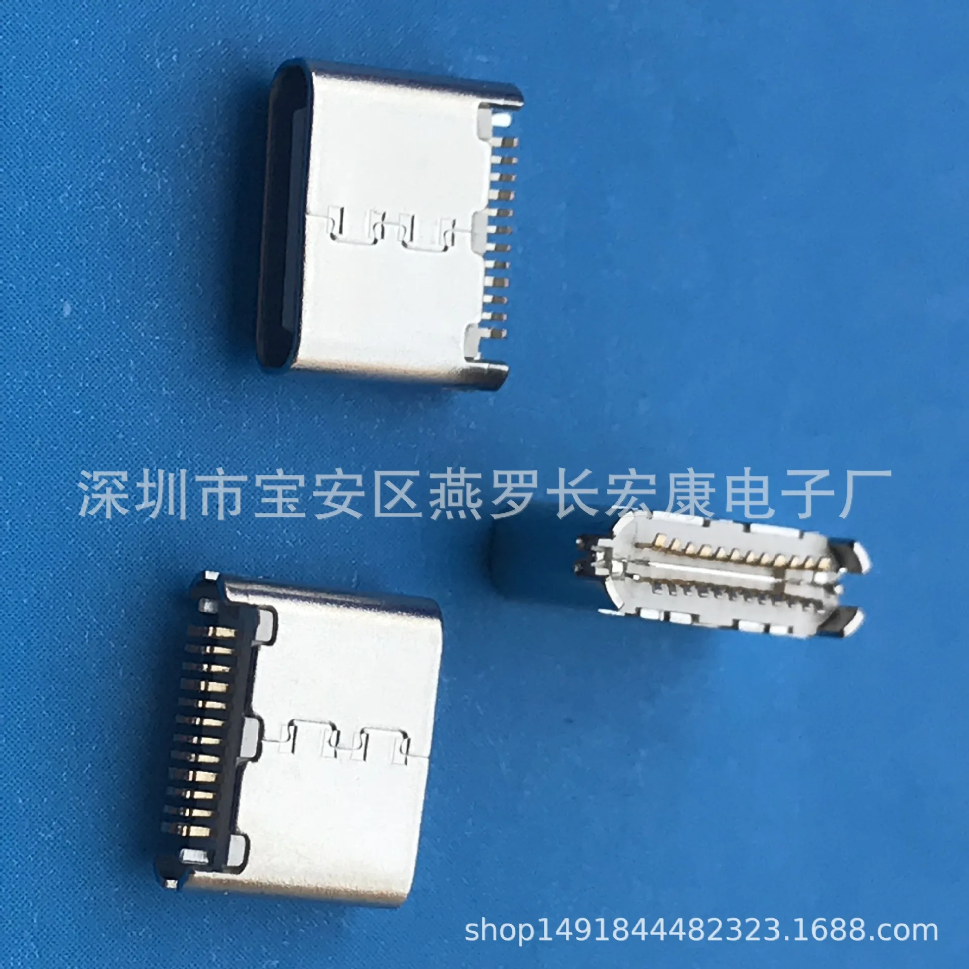 For Type-C Female seat Vertical ultra-short body 5.7MM splint 180 degree plug-in board USB 3.1TYPE-C 24PIN