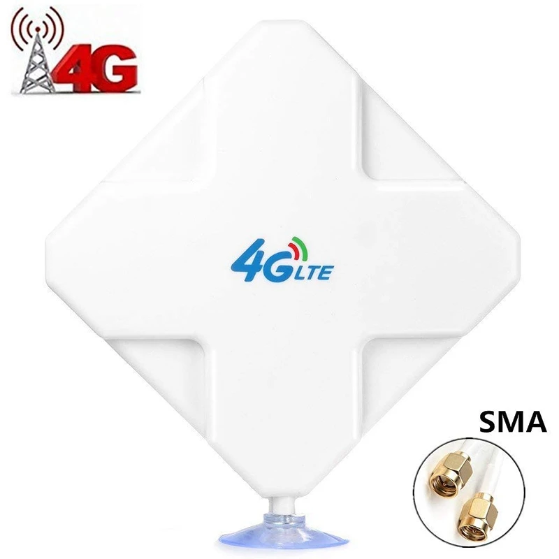 화웨이 ZTE Vodafone 핫스팟 라우터용 신호 부스터, 4G LTE SMA 안테나, 35Dbi 고이득 안테나, 듀얼 SMA 커넥터