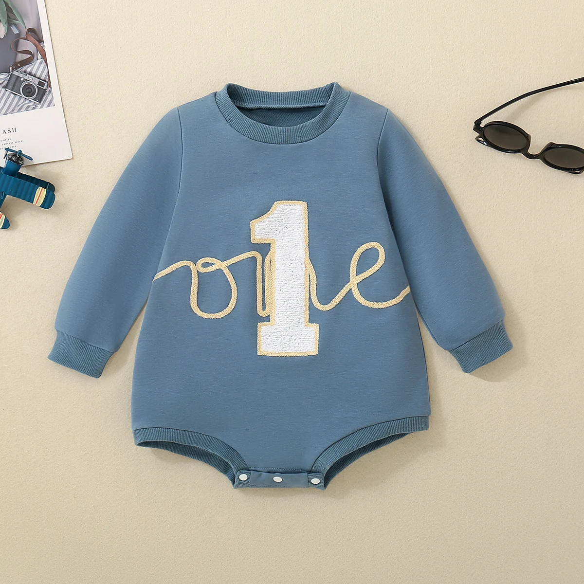 

Fall Baby Boy Blue Casual Cuteone Letter With 1 Print Triangle Hoodie