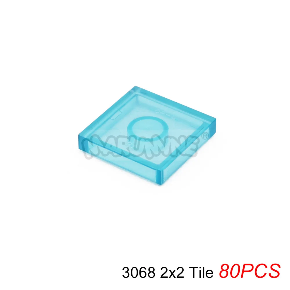MARUMINE Transparente MOC Bausteine Ziegelteile Fliesenplatten Zubehör Kompatibel mit 98138 3070 3069 3023 3024 2431