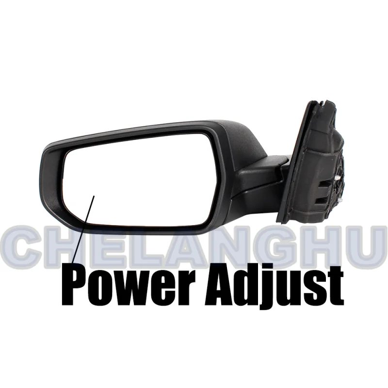 Mirror Assembly For Chevrolet Malibu 2016 2017 2018 2019 2020 2021 2022 US Version Left Side 3 Pins Satin Black Power Adjust