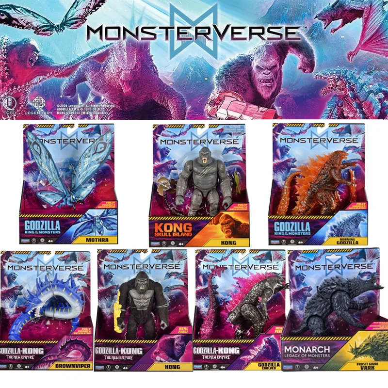

Playmates Anime Godzilla Vs Kong Gojira New Empire Monsterverse Action Figures Model Toy Collection Ornaments Kid Birthday Gifts