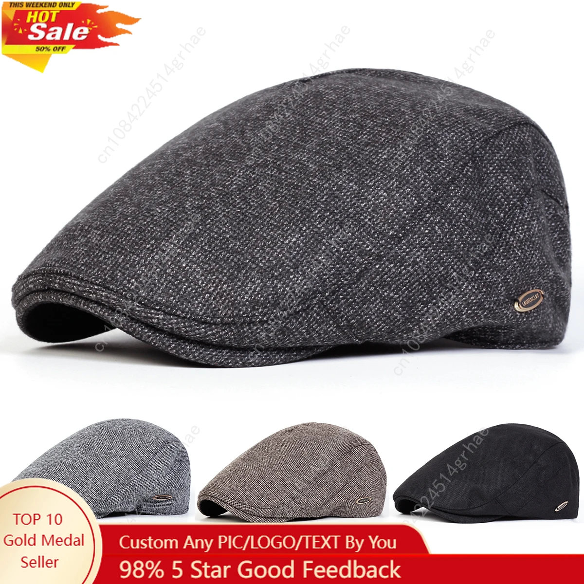 

Мужские кепки LAURENCLAY с буквенной этикеткой, кепки газетчика, шляпы британских художников, весенне-осенние плоские кепки, береты в стиле хип-хоп