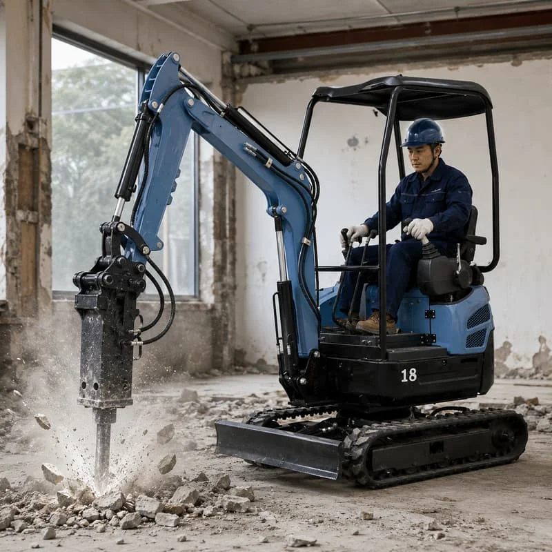 2 Ton Mini Excavator Small Digger CE Euro5 Customized Machine with Bucket Ripper Attachments for Ground Operations