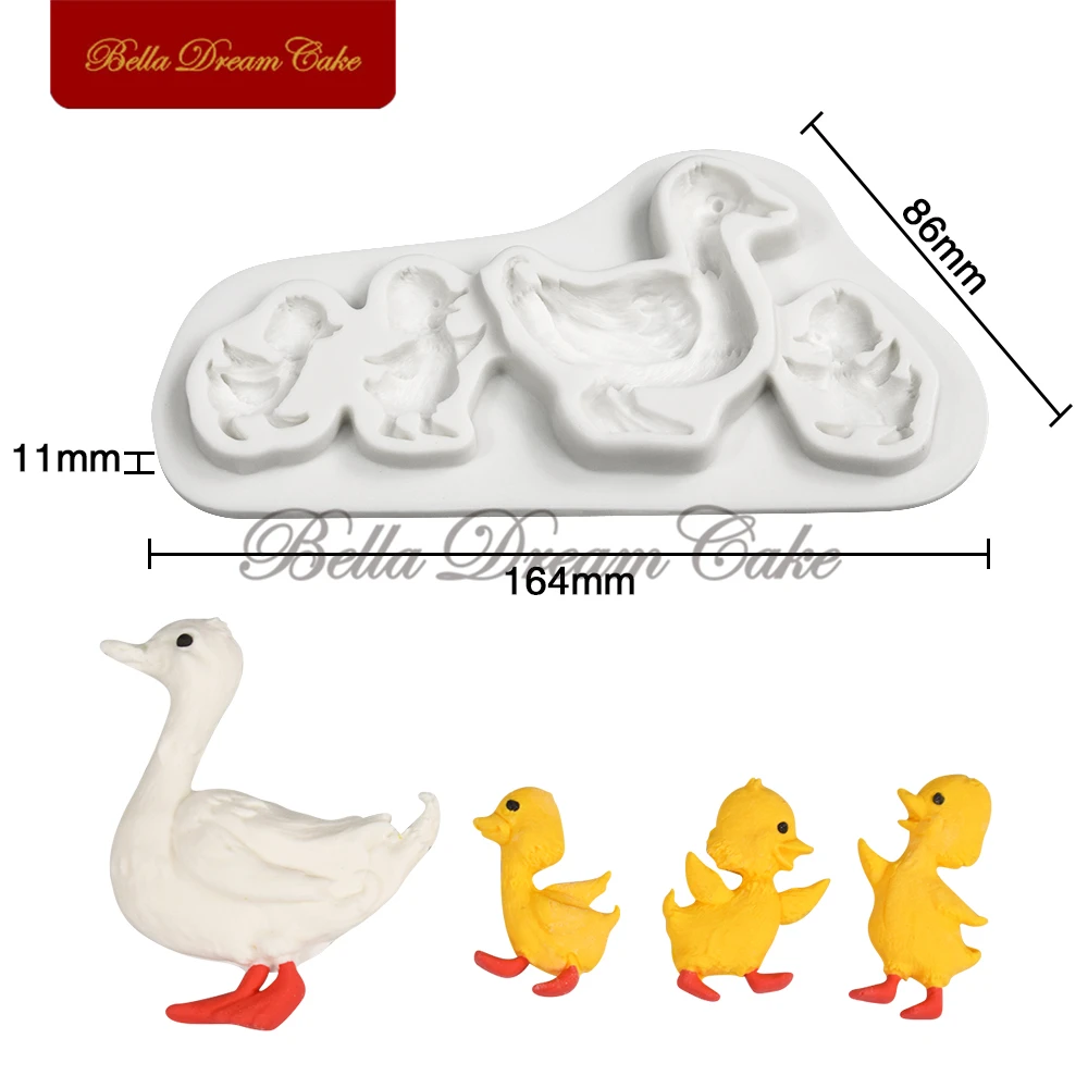 3d duck-like silicone molde para chocolate fondant e cupcake, ferramentas de decoração, argila resina modelo, cozinha uset