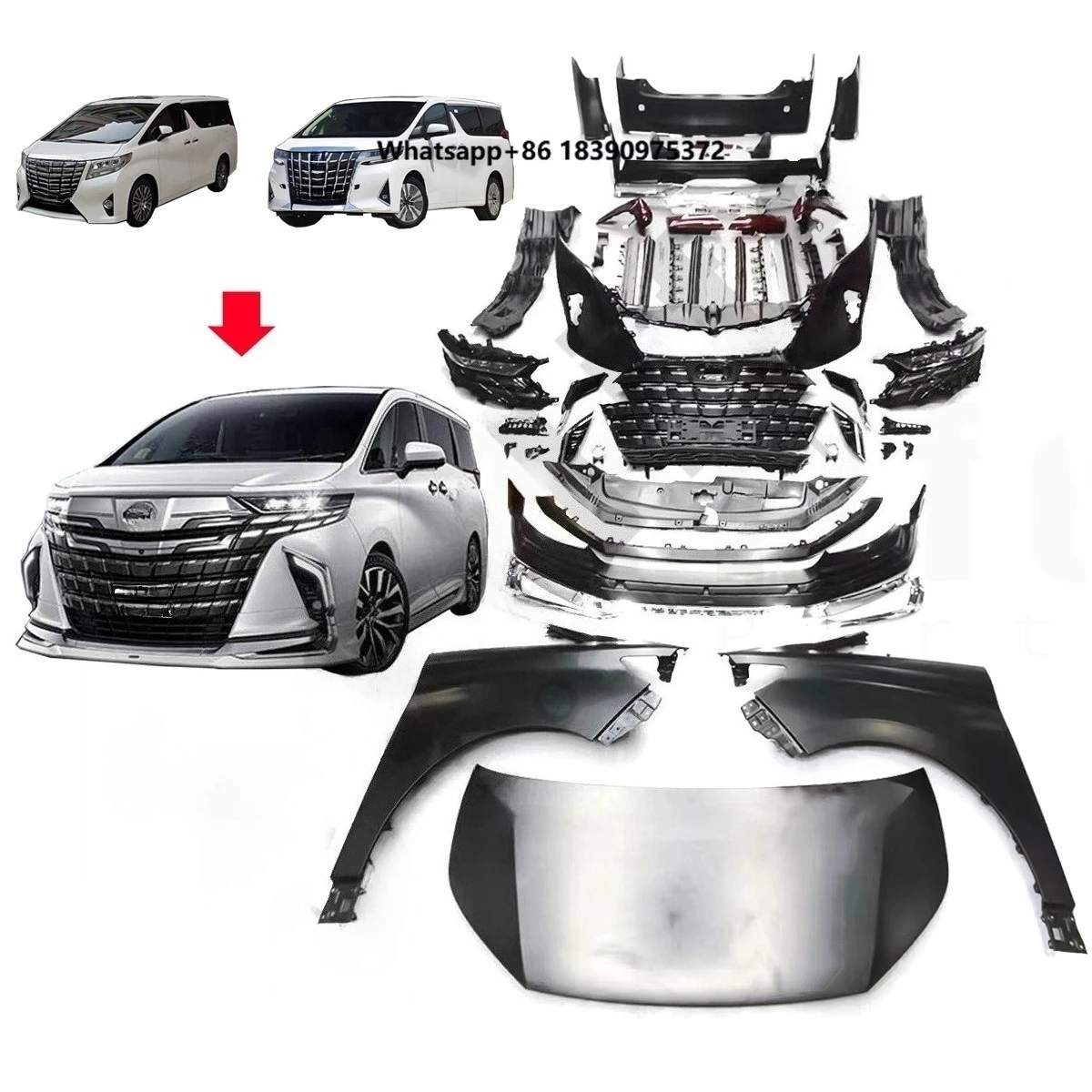 PP Plastic Bumpers Body Kit for 30/35 SERIES 2015-2022 Change to 40 SERIES.