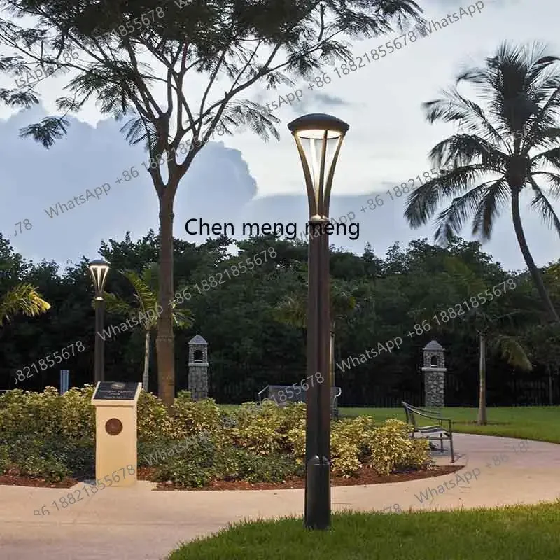 G153 3.5M جولة في الهواء الطلق LED حديقة الخفيفة الحديثة المناظر الطبيعية الخلابة الفولاذ المقاوم للصدأ الطريق المناظر الطبيعية الخفيفة