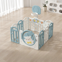 Baby Playpen Children's Playground Fence, Baby's Ground Learning Fence, Anti-fall Indoor Foldable Safety Fence