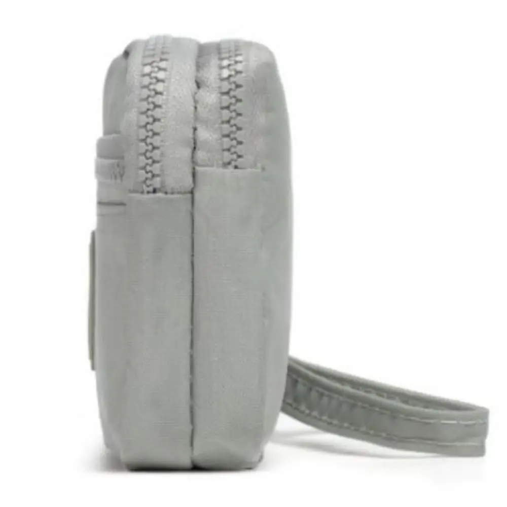 Fashion Zipper Women Handbag Large Capacity Waterproof Long Wallet Double Layers Solid Color Storage Bag