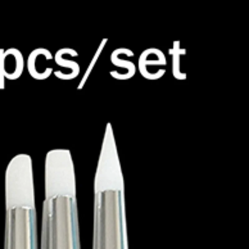 5Pcs 2 Way Nail Art Acrylic Silicone Point Flower Nail Pen Stainless Steel Dotting Tools Marbleizing Painting Pens
