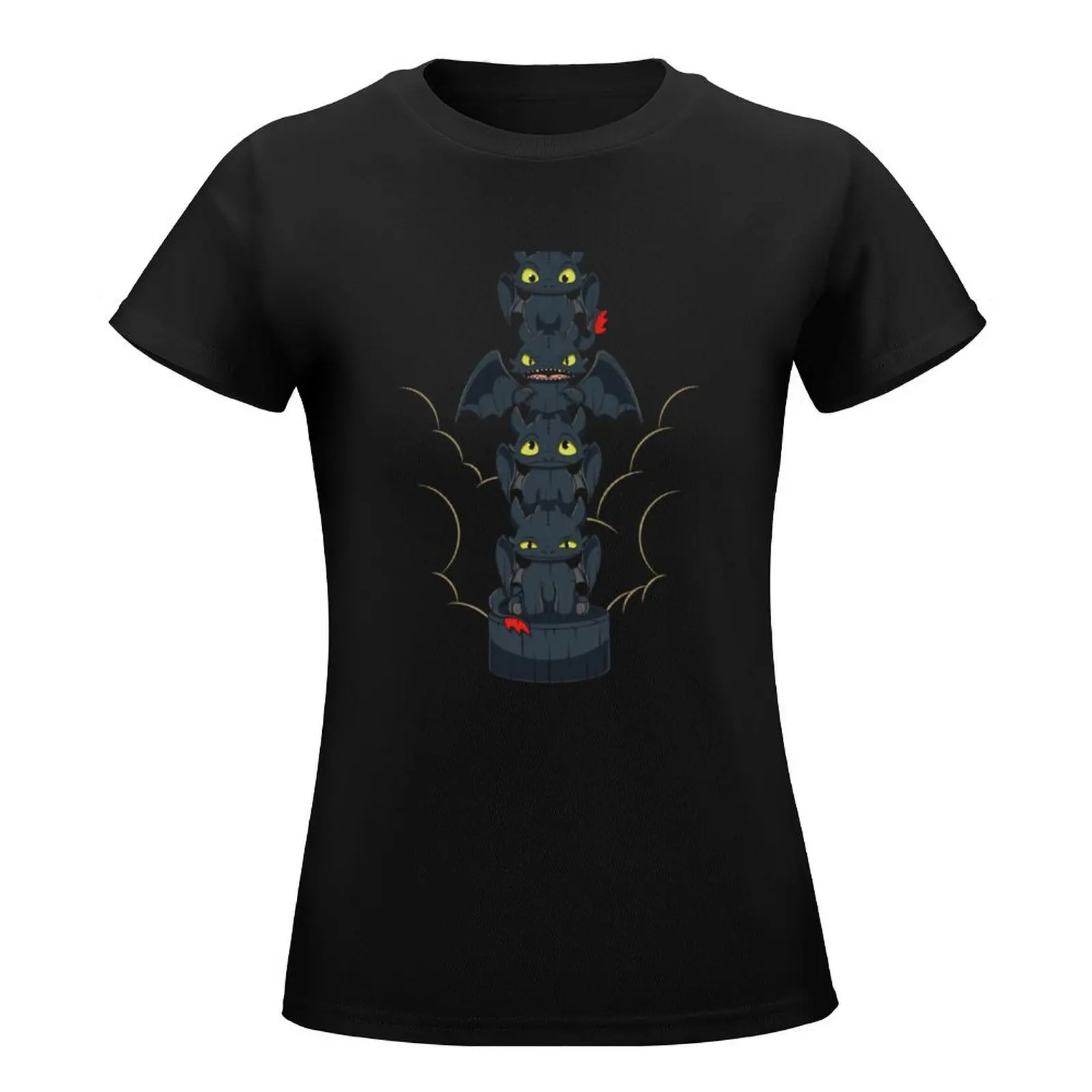 Dragon totem mood T-Shirt blacks aesthetic clothes t shirt Women