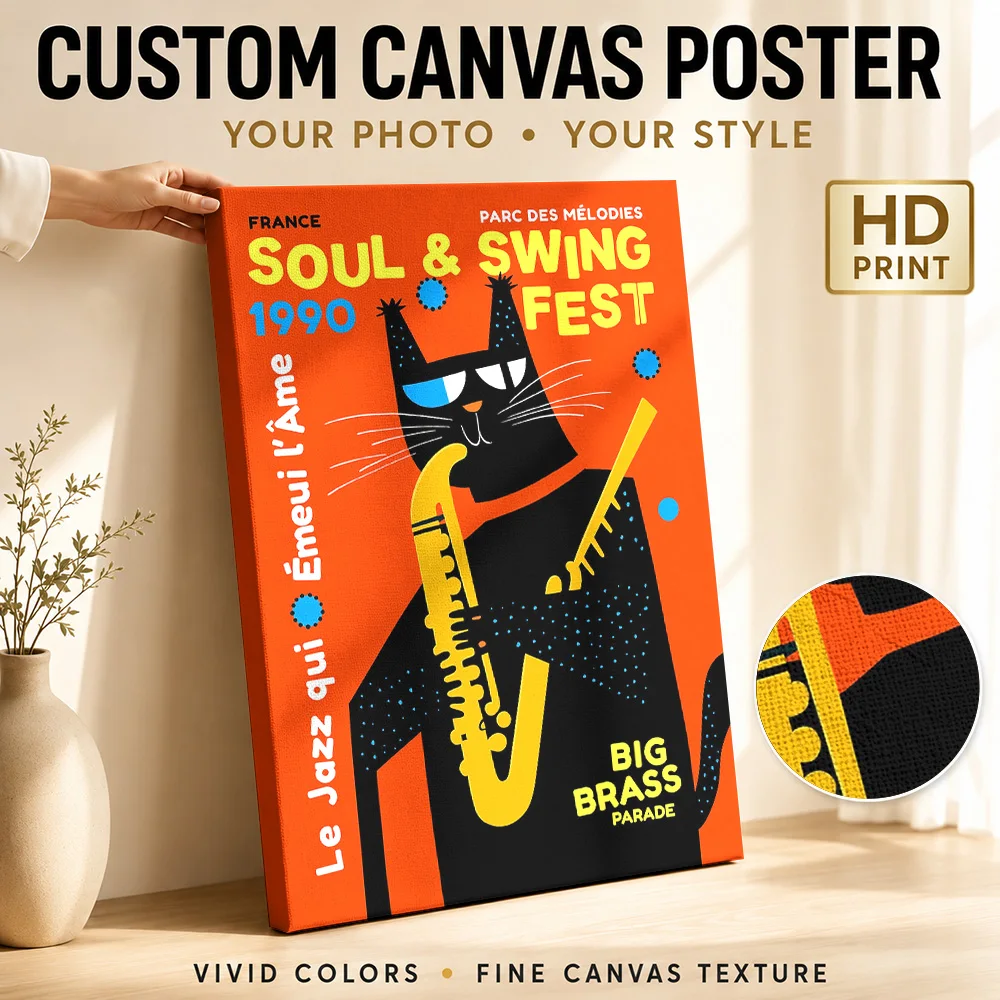 Soul & Swing Fest | Canvas Print Poster Customized Gaming Anime Wall Paintings Decoration for Teen Bedroom Gift for Collectors