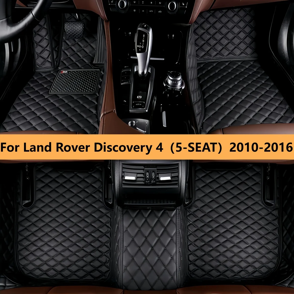 

For Land Rover Discovery 4（5-SEAT）2010-2016 2015 2014 2013 2012 Auto full set carpet pads leather foot mat rugs