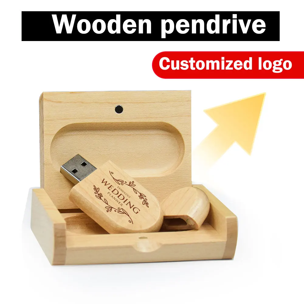 

(1 PCS Free LOGO) Wooden/Bamboo USB Flash Drive 2.0 Pendrive 4gb 8gb 16gb 32gb 64gb 128gb Memory Stick Photography Gifts