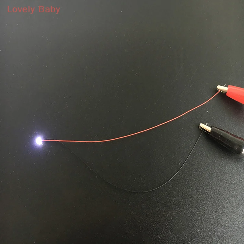 10 قطعة 0805 وامض LED مصلحة الارصاد الجوية مصباح السلكية مايكرو ليتز Led قبل ملحوم رقاقة السلكية 30 سنتيمتر 3 فولت السكك الحديدية لعبة مجسمة ضوء يؤدي الأسلاك