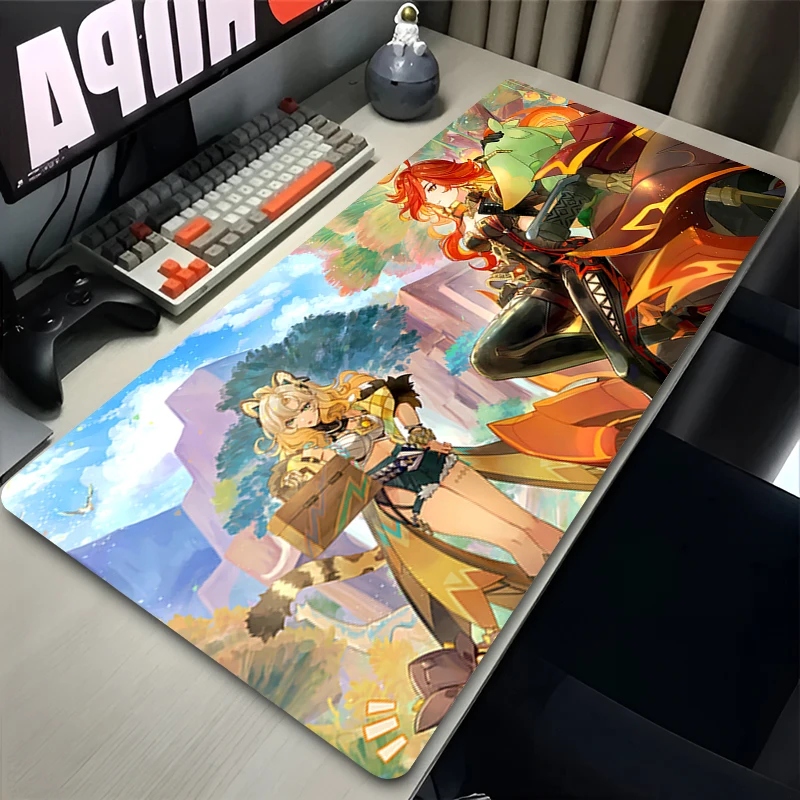 

Genshin Impact Mavuika Mousepad New Large Mouse Mat MousePads Office Laptop Carpet Soft Anti-slip Desktop PC carpet Mouse Pad