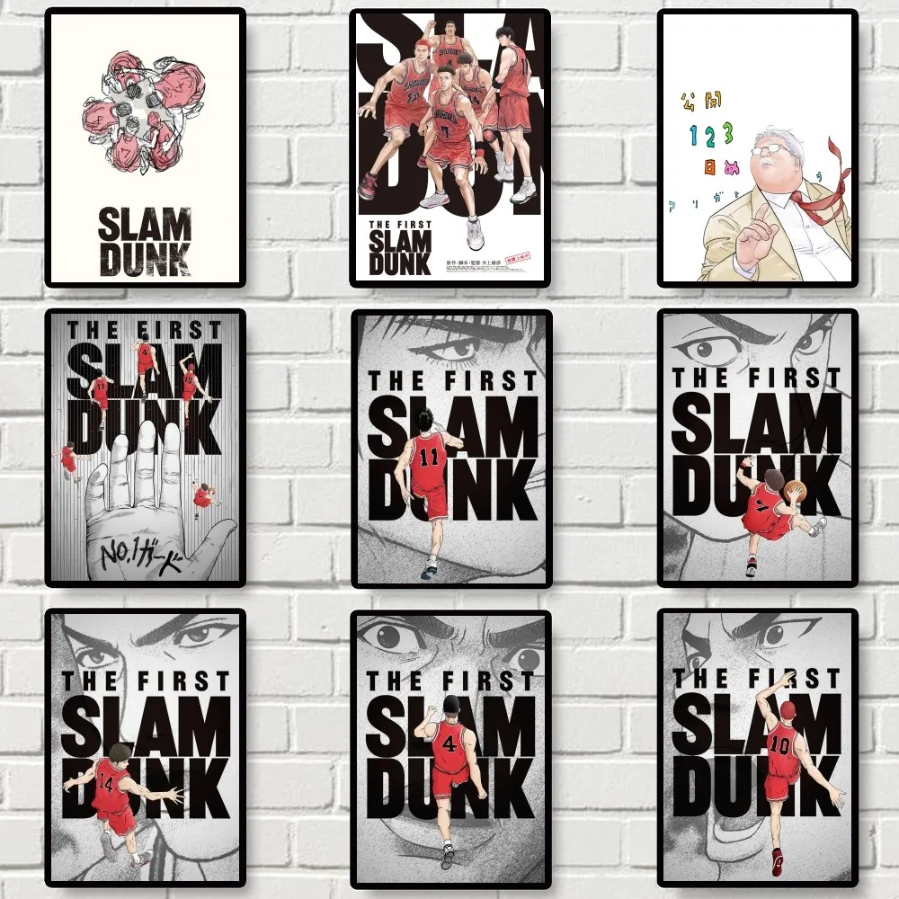 THE FIRST SLAM DUNK Poster Gallery Prints Self Adhesive Home Decor Decoration Wall Decals Living Room Sticker