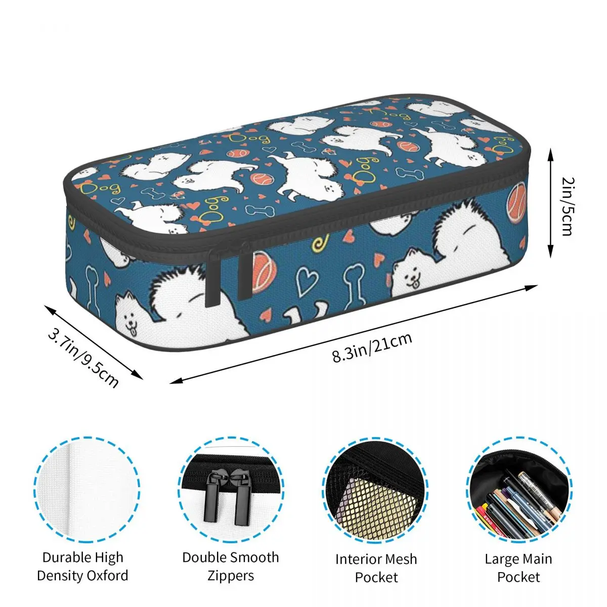 Astuccio per matite Love Samoiedo per regali per bambini Astuccio per penne Astuccio per matite Forniture di cancelleria Astuccio portapenne