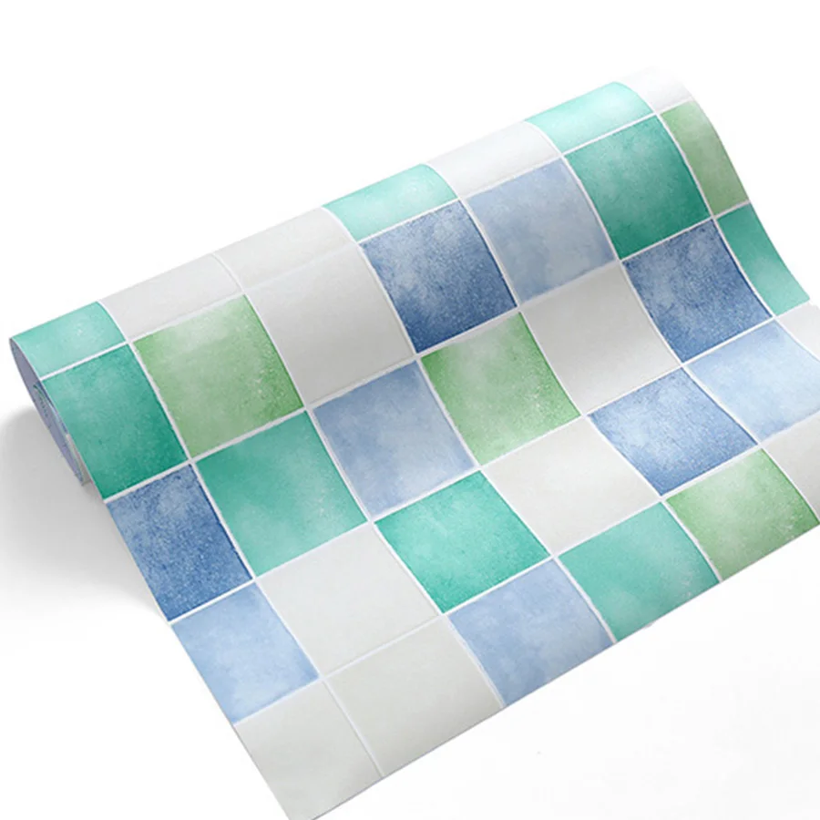 Autocollant auto-adhésif imperméable pour cuisine, papier peint pour cuisinière haute température, autocollant mural pour toilette, rénovation de carrelage, huile-verde