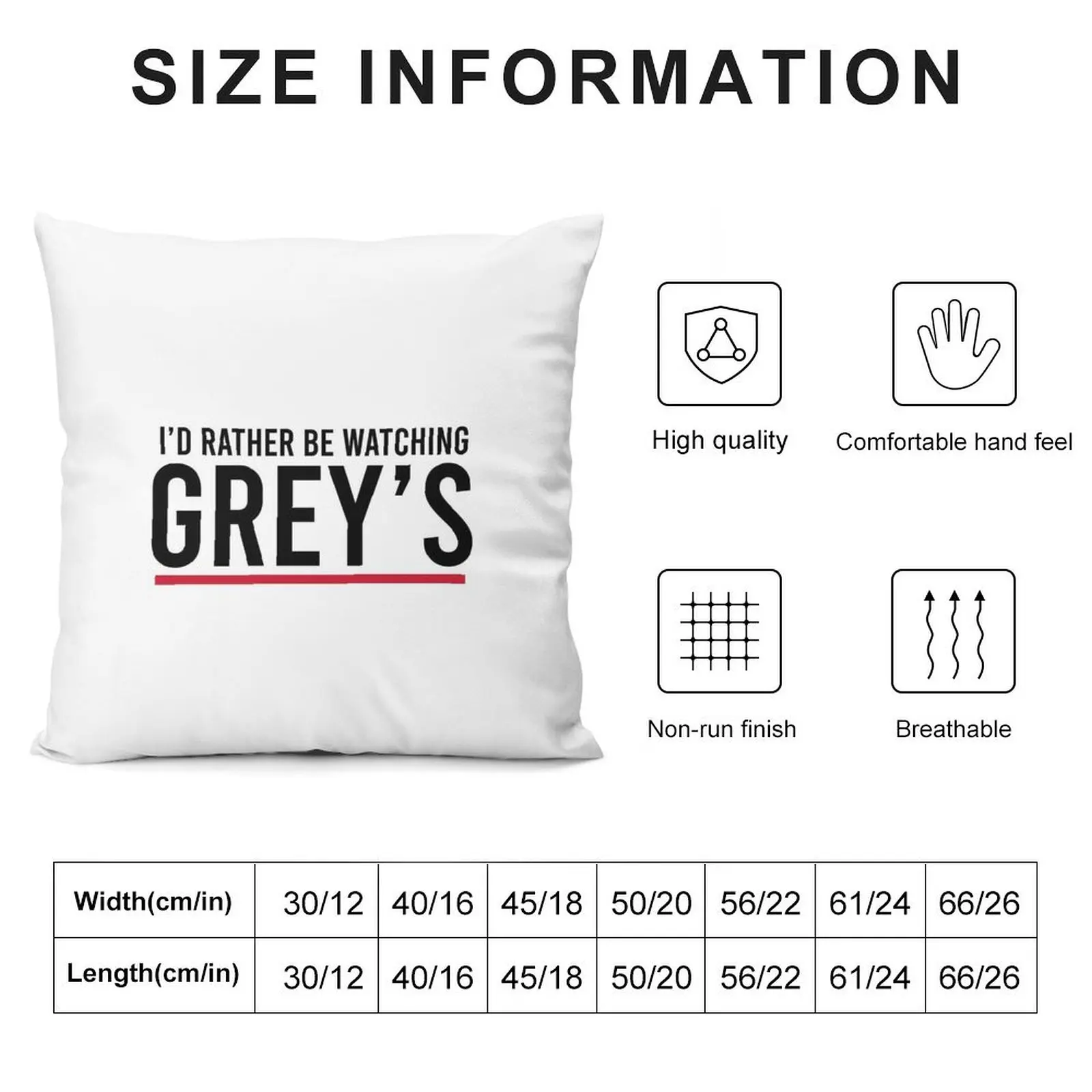 I'd rather be watching Grey's Throw Pillow autumn pillowcase Decorative Sofa Cushion pillow