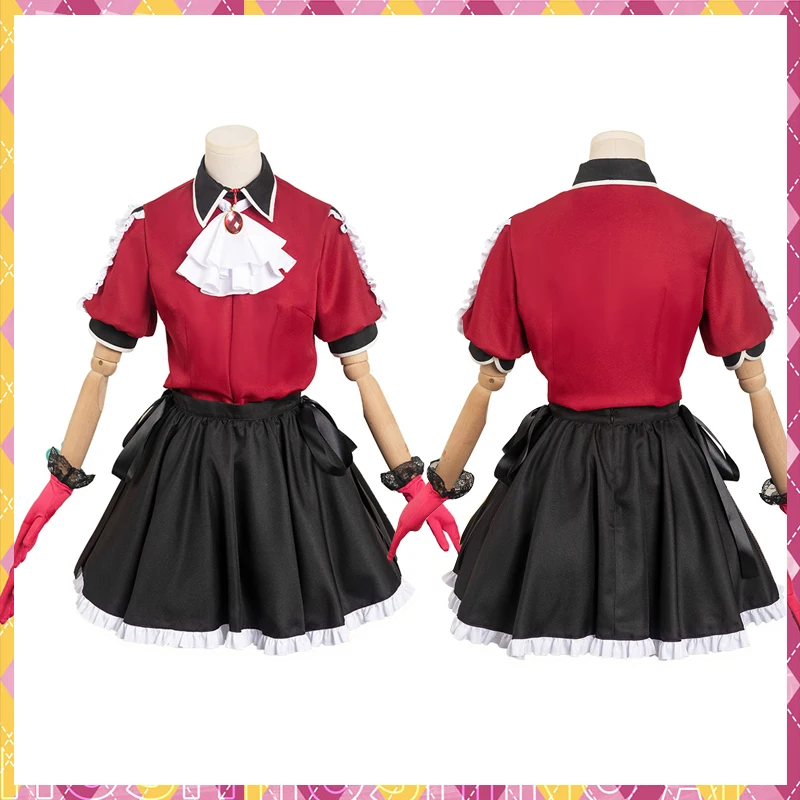 

New B Komachi Arima Kana Cosplay Anime Oshi no Ko Pretty Ruby Bow tie Women Skirt Idol Stage Costume A