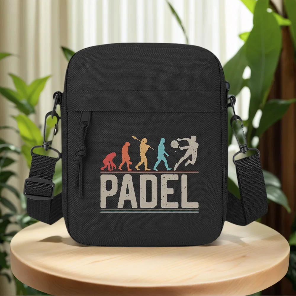 Padel Evolution Figure Sport Design Men Crossbody Bag Single Shoulder Women Cartoon Anime Film Printing Design Unisex
