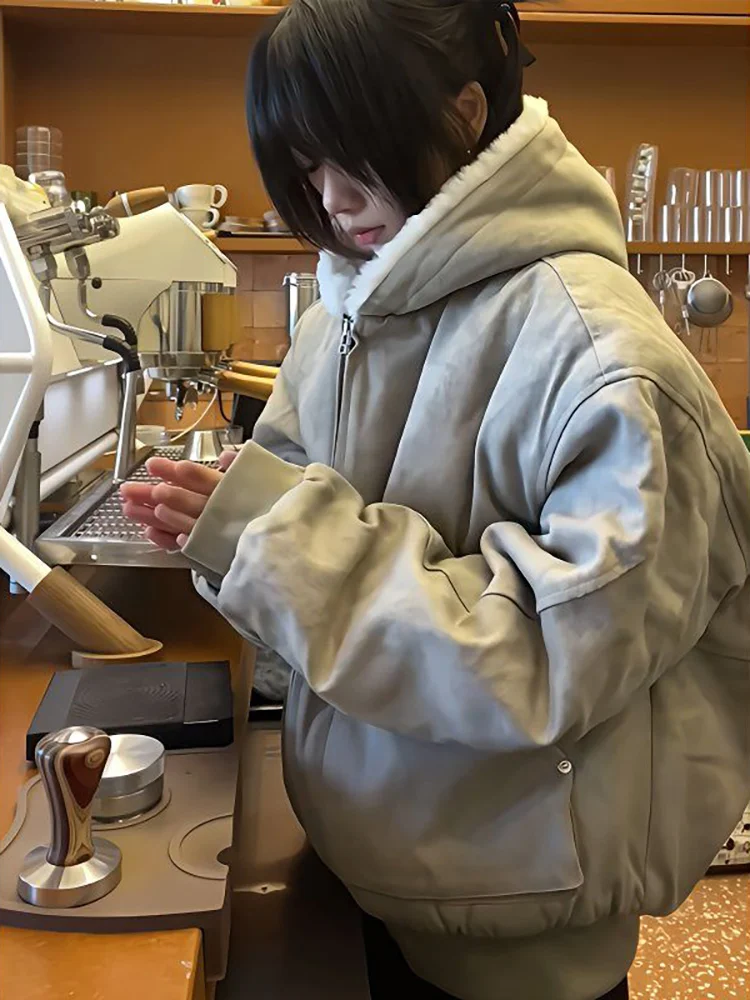 

2025 Autumn Coat Hooded zip-up Jacket Y2k Oversized clothes,Streetwear Hoodies Woman clothing sweatshirts, Men's Jackets Coats