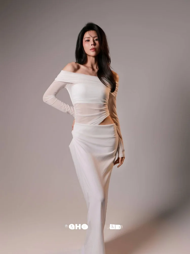 

2026 Корейский стиль: минималистичный художественный фотостудийный портретный костюм для личной фотосъемки, простой, качественный, для сцены и одежды