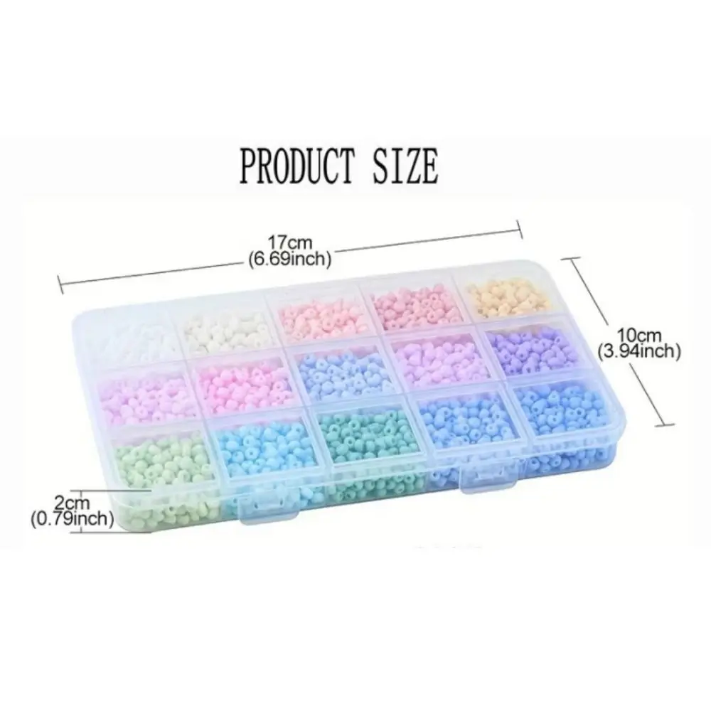 NUOVE perline per creazione di gioielli di dimensioni da 3 mm, colore caramella, set di perline per semi fai da te, creazione di perline di forma regolare