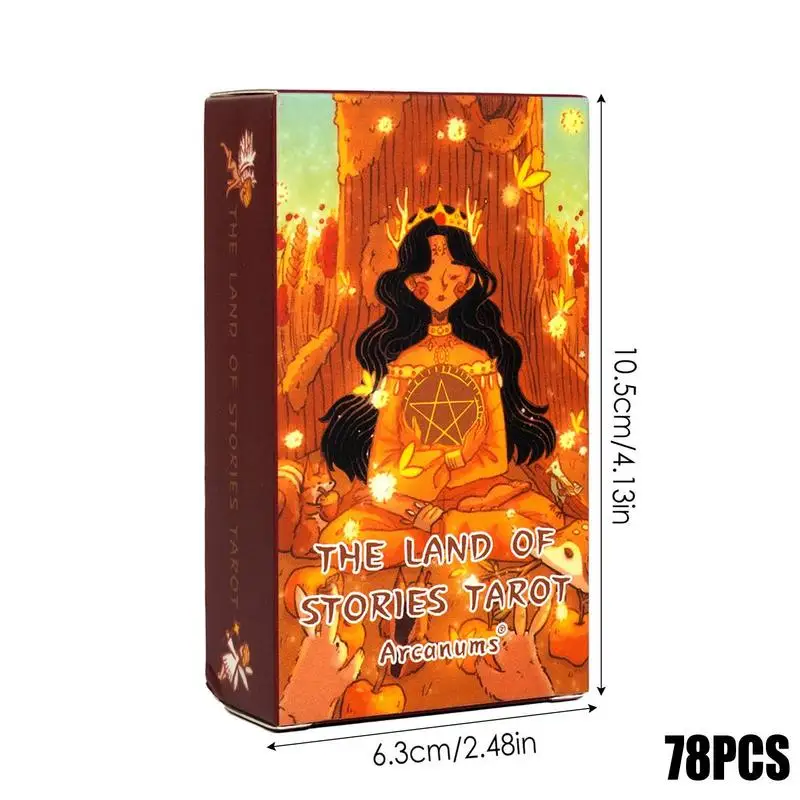 Tarot a terra do destino, 78 cartas, oráculo, versão em Inglês, adivinhação, festa familiar, mesa de jogos