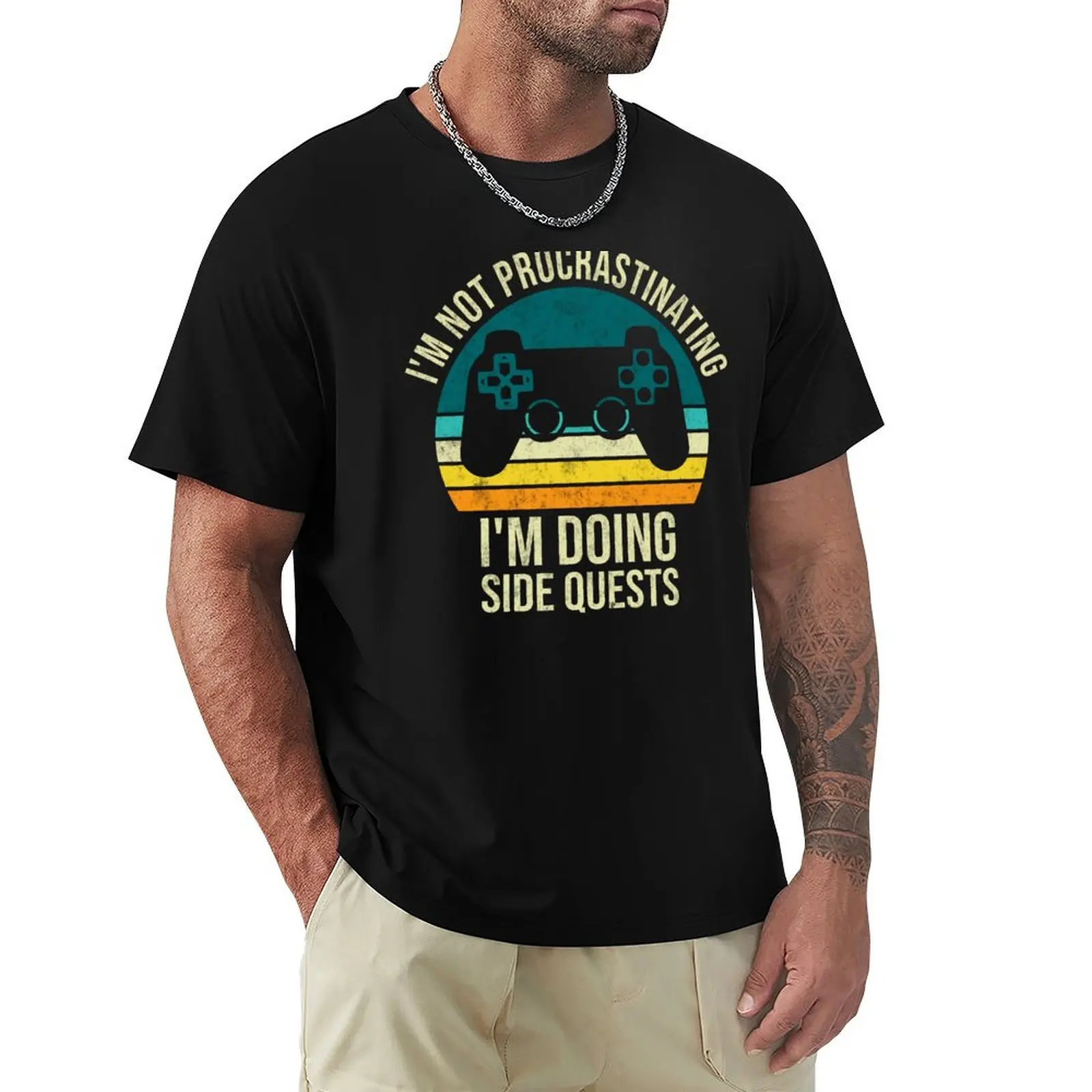 I'm Not Procrastinating I'm Doing Side Quests - Gaming Lover - Love Video Games T-Shirt Casual Basic Street Style T-Shirt