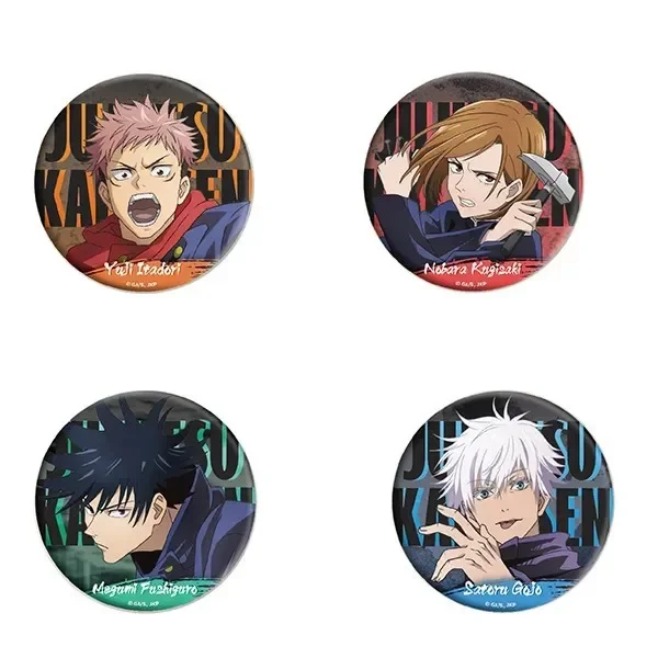 مجموعة شارات الرسوم المتحركة Jujutsu Kaisen Yuji Itadori Megumi Fushiguro Nobara Kugisaki Satoru Gojo Pin Brooch البضائع القابلة للجمع