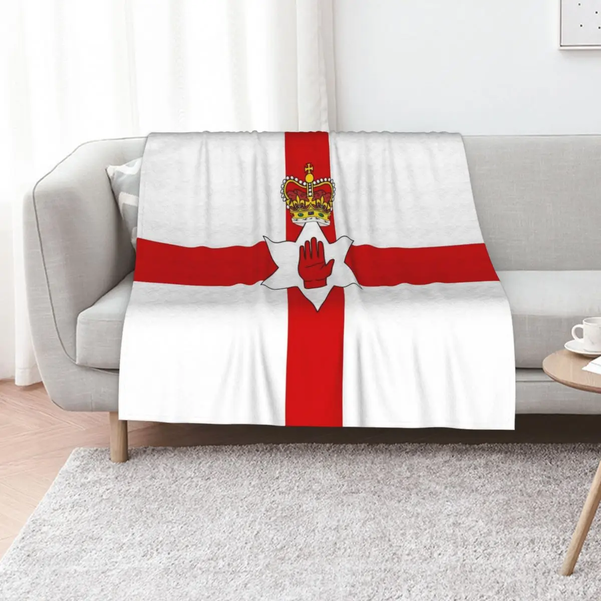 Ulster Banner Flag of Northern Ireland Throw Blanket Loose Thins Hair for winter Thermal Blankets