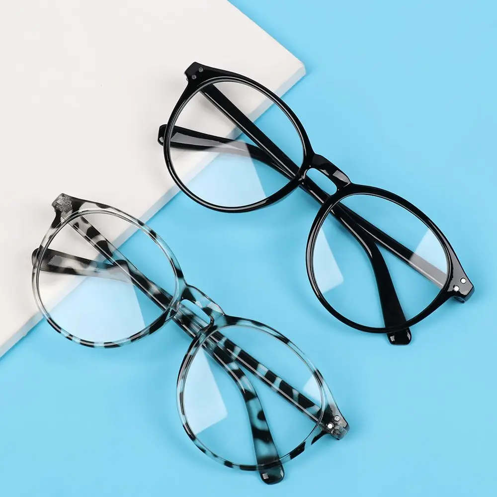 -1.0~-4.0 Reduces Eye Strain UV Protection Round Frame Anti Blue Light Flat Mirror Eyewear Myopia Glasses Vintage Eyeglasses