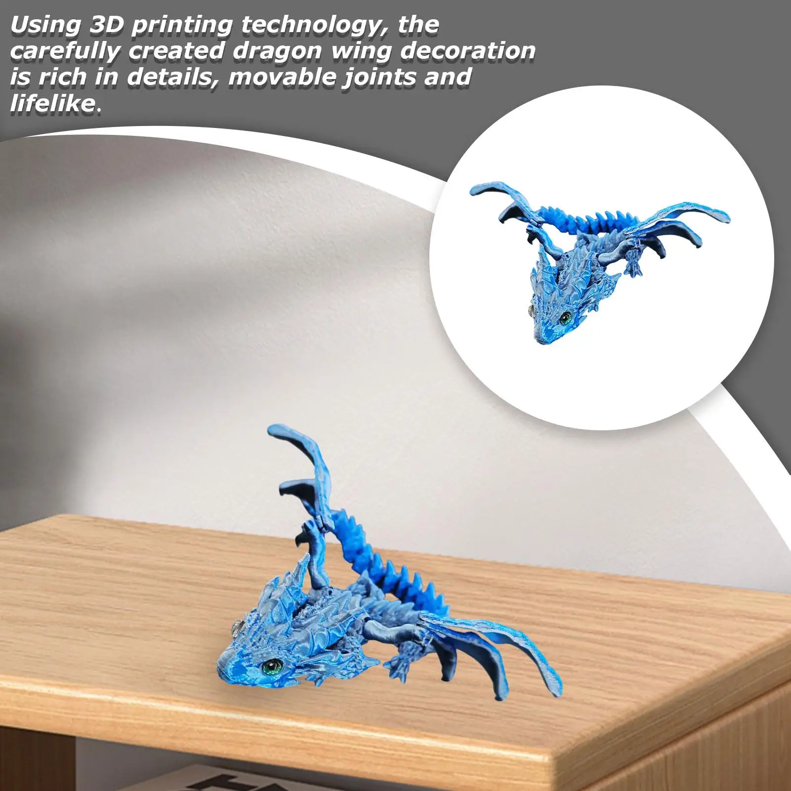 Dragon Toys Realistic Flying Dragon Figurine Creative Crafts Movable Joints Executive Desk Fidget Toys For Home Office