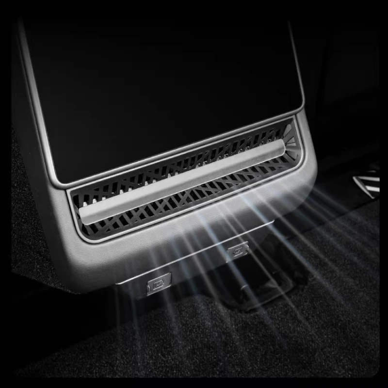 For Tesla Model Y/3 Highland 2019-2024 Rear Discharge Trend Protective Cover Air Conditioner Interior Modification Accessories