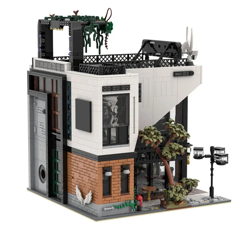 City Street View Model MOC Building Bricks Deer Antler Milk Tea Shop Modular Technology Gift Holiday Assemble Children Toys Suit