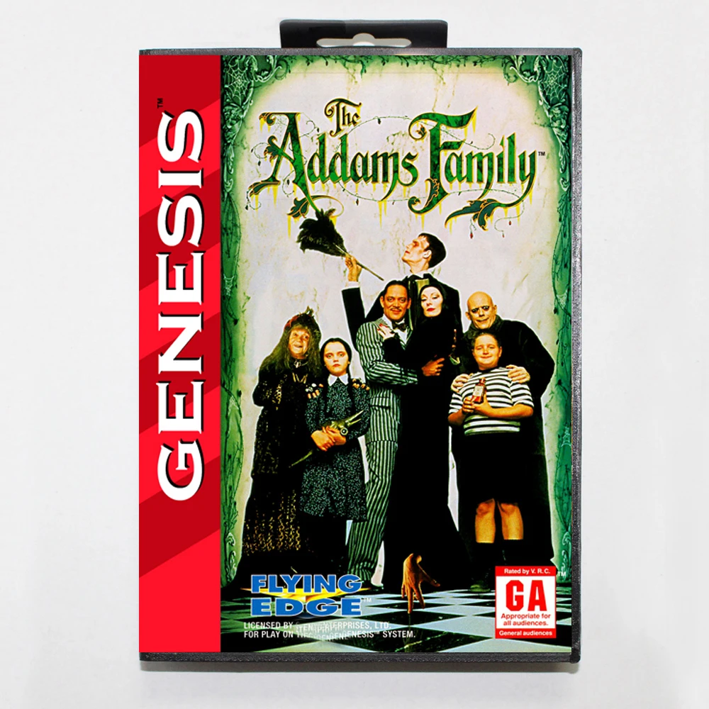 

Игровая карта Addams Family MD с индивидуальной коробкой для США для 16-битной консоли Sega Megadrive Genesis