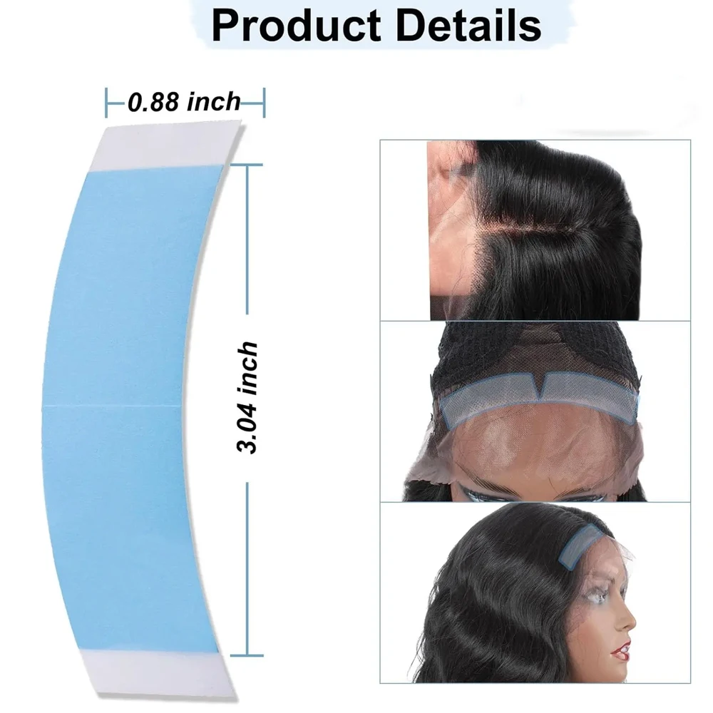 100/50 Pcs New High Quality Lace Front Waterproof Double Sided Strong Adhesive Wig Glue for Wigs,Hair Pieces,And Extensions