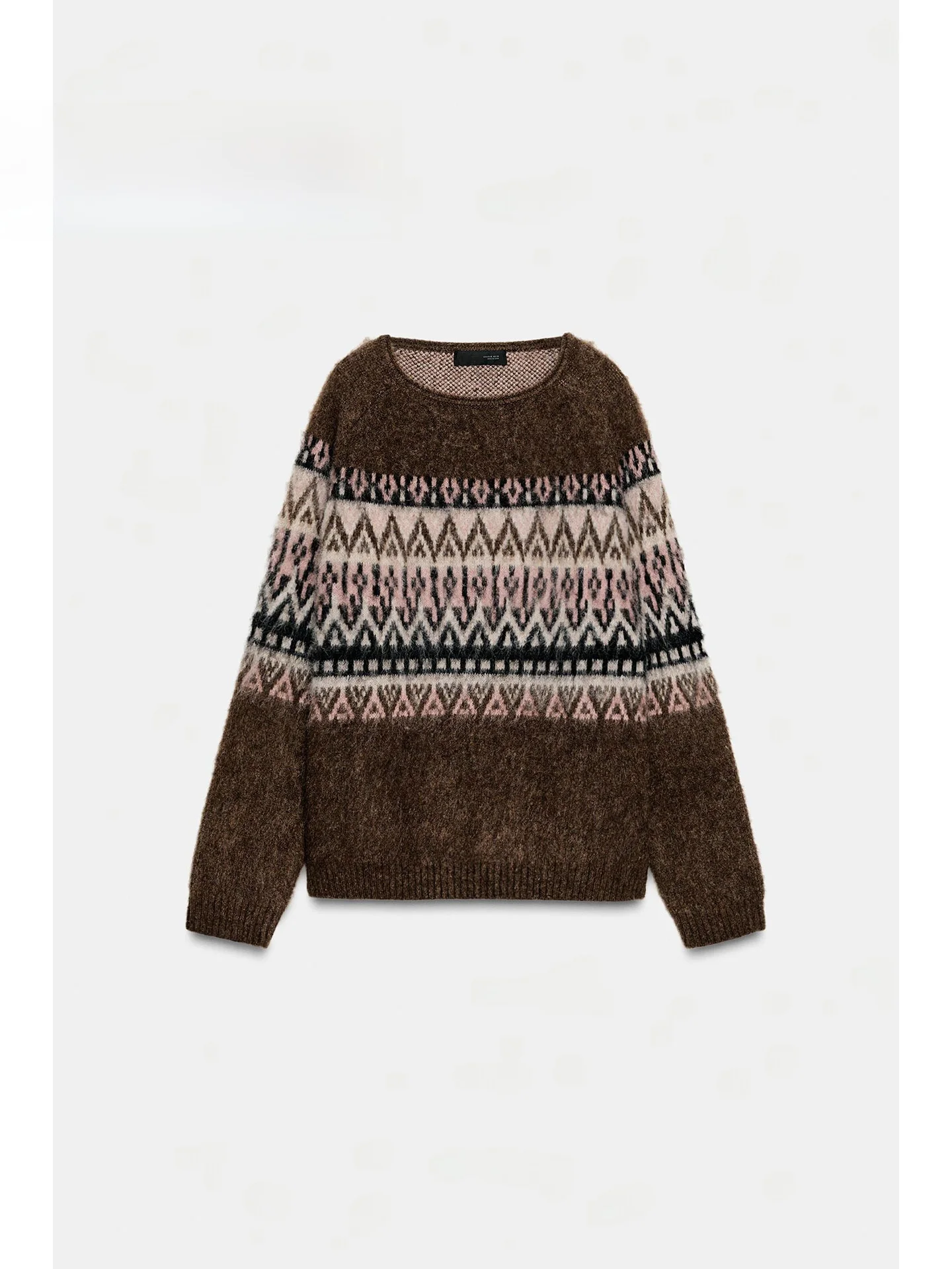 

Winter 2025 Women's round Ne Long Sve Knitted Sweater Loose Fit Color Fade Effect Tassel Casual Sle Commute Faion